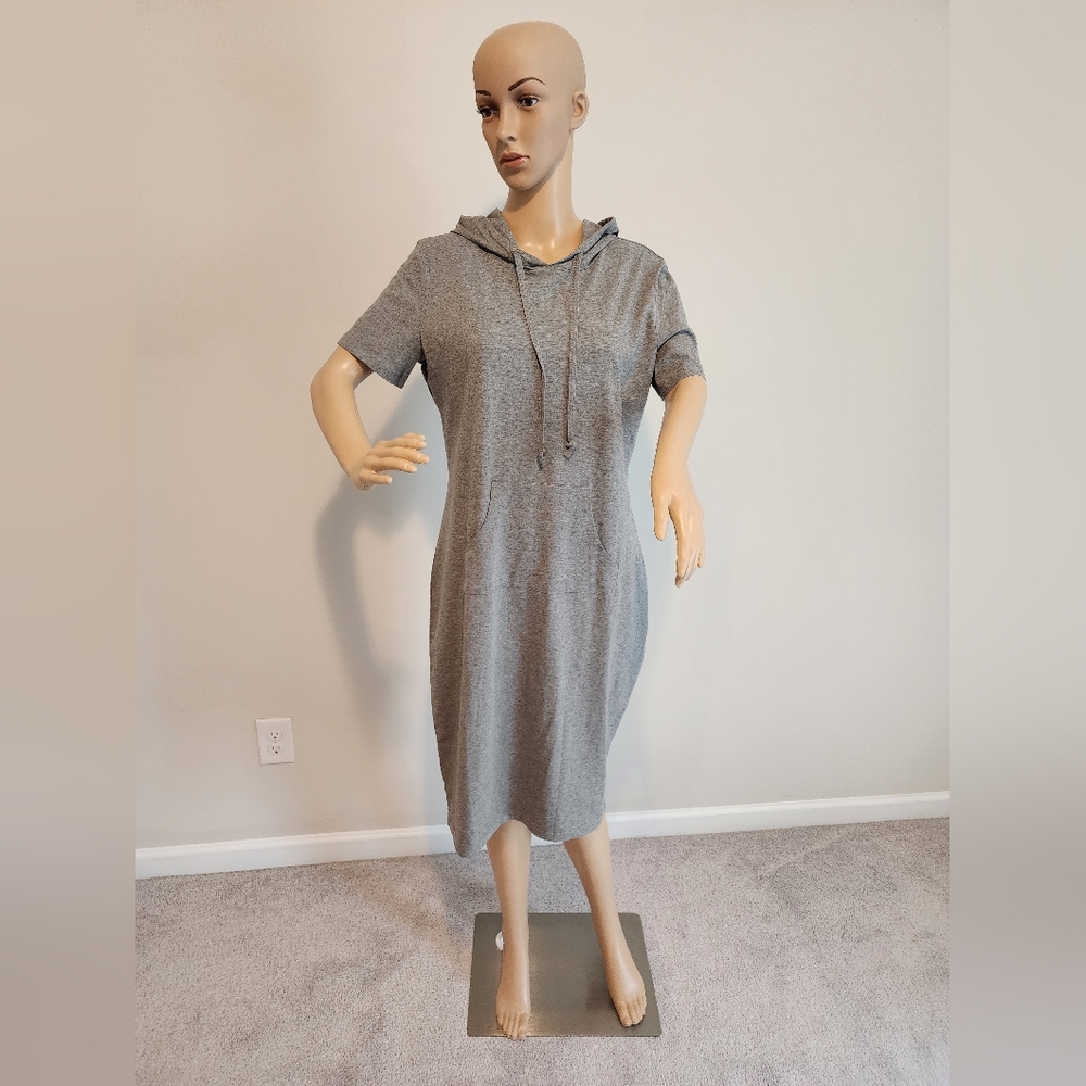 NWT - MISSKY Women's Knee Length Fitted Pullover Hoodie Dress￼￼